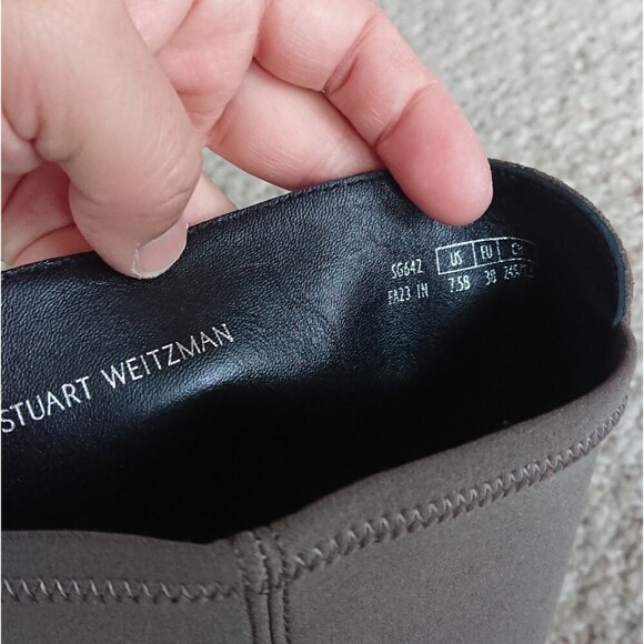 Stuart Weitzman taupe gray Suede 5050 KNEE-HIGH Boots size 7.5 - Picture 8 of 15